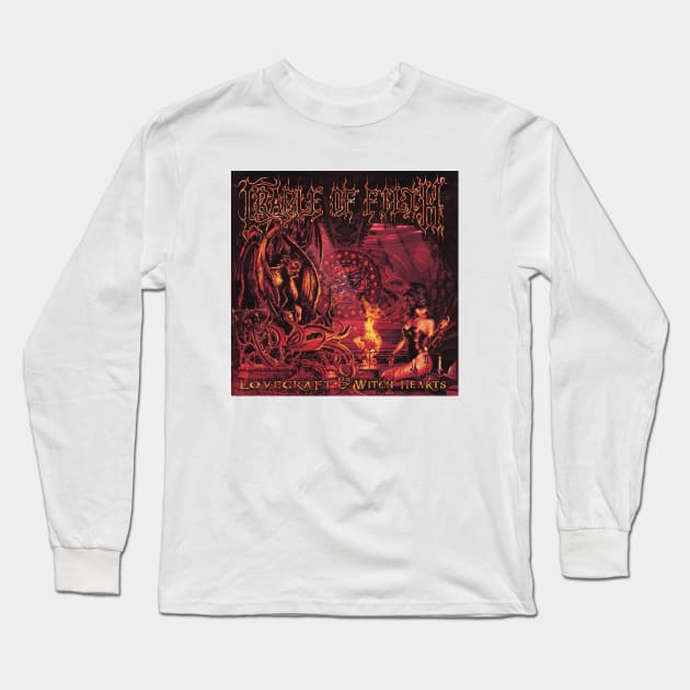 Cradle Of Filth Lovecraft Witch Hearts Album Cover Long Sleeve T-Shirt by Visionary Canvas